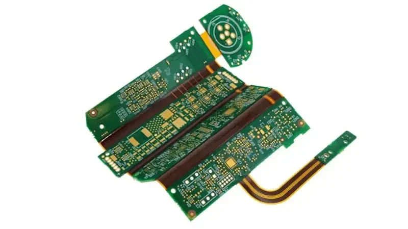 Yellow polyimide flexible pcb (FPC) for wearable devices.