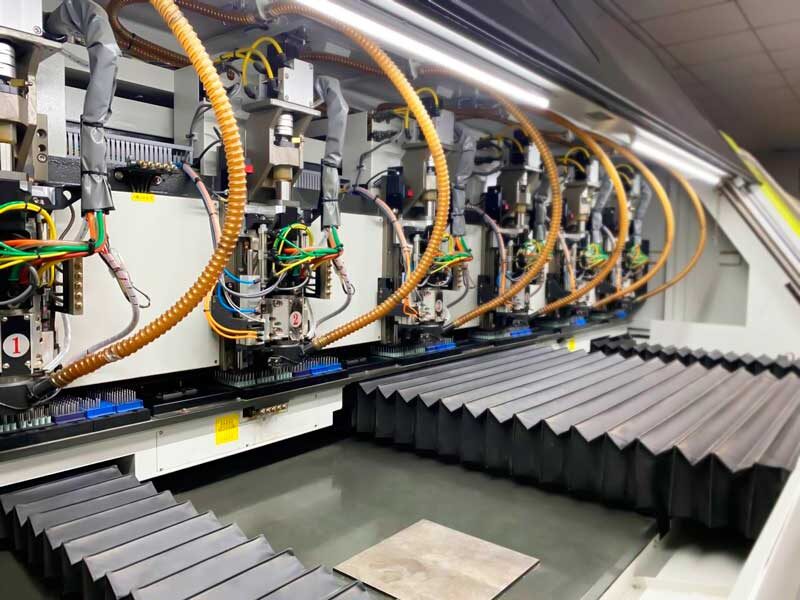 High-precision CNC drilling machine used in pcb manufacturing process.