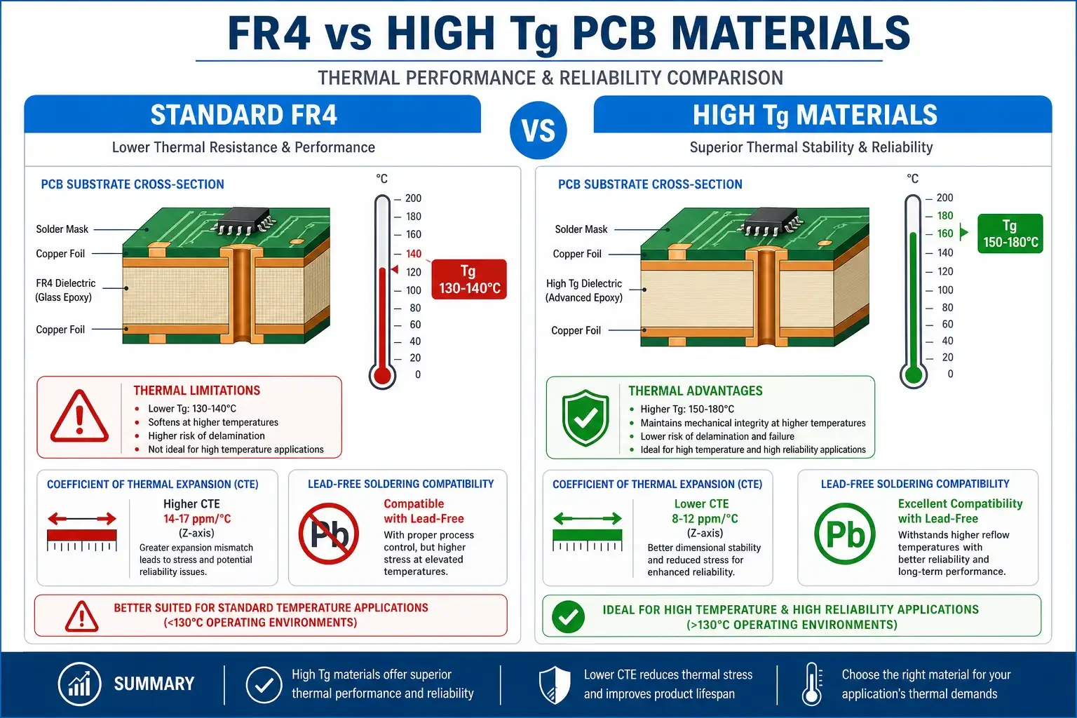 FR4 vs High Tg PCB Material Comparison 2026 | Include primary keyword